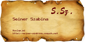 Seiner Szabina névjegykártya