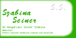 szabina seiner business card